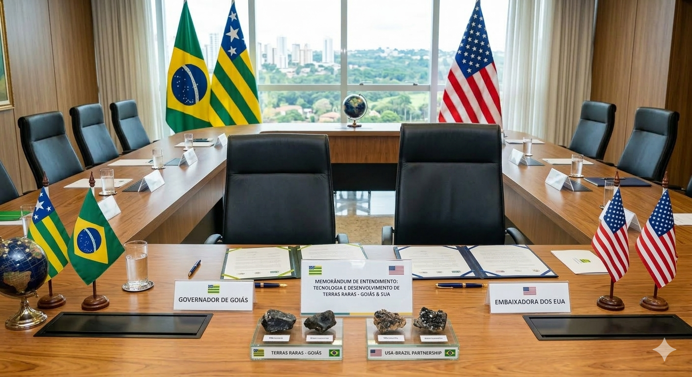Goiás firma acordo com EUA para avançar em tecnologia de terras raras