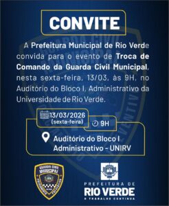 Guarda Civil Municipal de Rio Verde terá troca de comando com posse do novo comandante