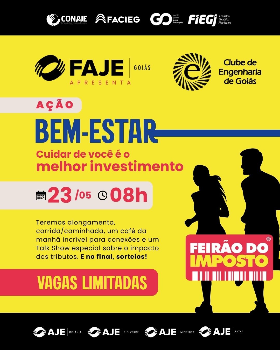 Feirão do Imposto 2026 realiza programação especial em Goiás durante o mês de maio com debates, fóruns, networking e ações educativas sobre tributação, consumo e desenvolvimento econômico