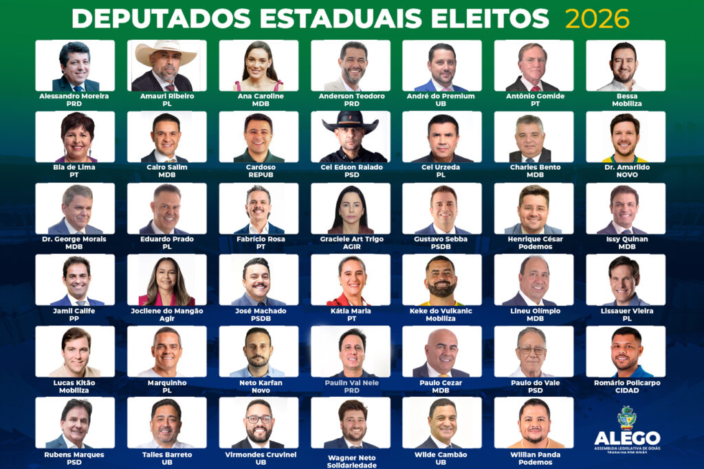Confira quem são os deputados e deputadas para a 21ª Legislatura da Alego