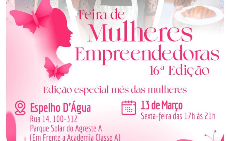 16ª Feira de Mulheres Empreendedoras em Rio Verde reúne cerca de 40 expositoras com produtos de gastronomia, artesanato, cosméticos e acessórios.