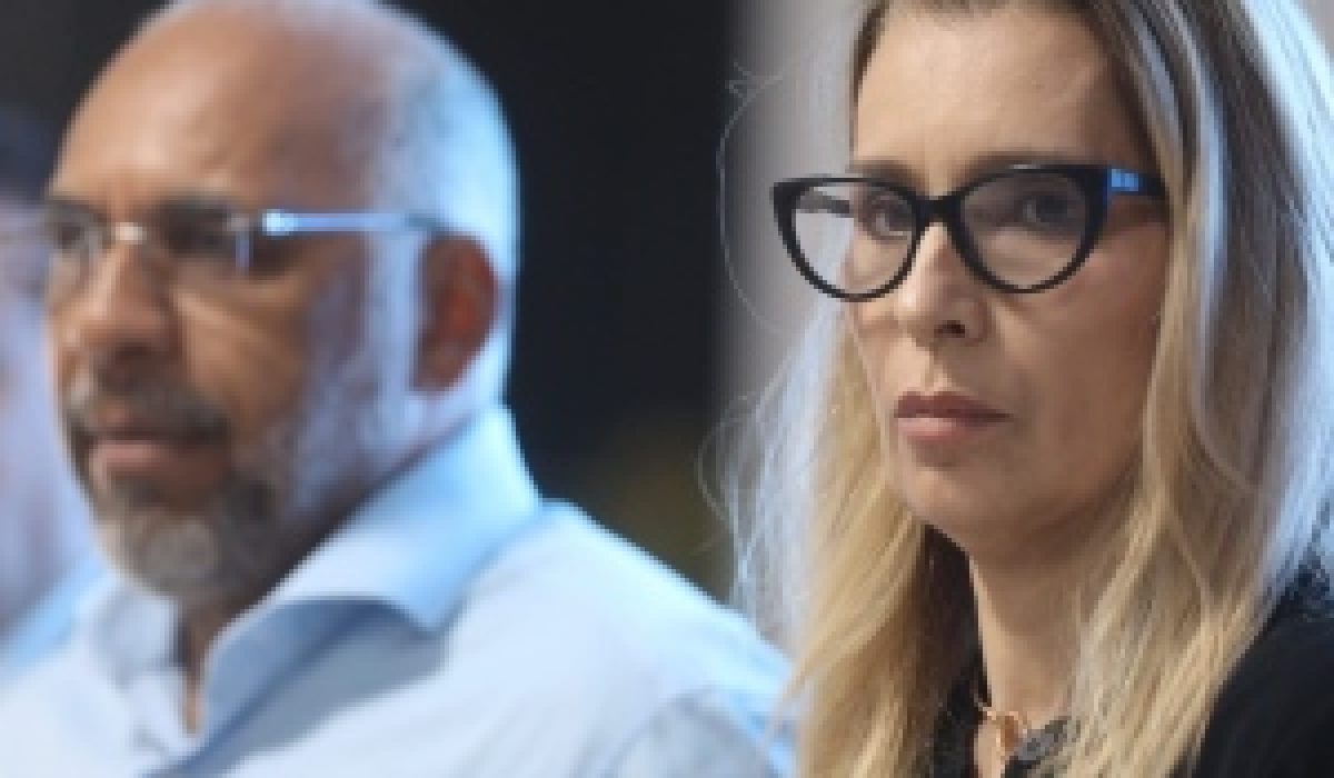 A secretária municipal de Saúde, Cynara Mathias, ao lado do Prefeito Rogério Cruz.